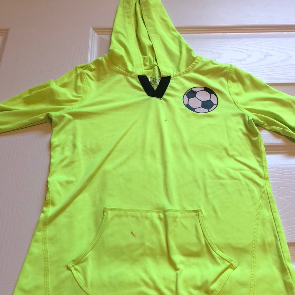 Neon yellow soccer hoodie